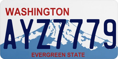 WA license plate AYZ7779