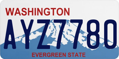 WA license plate AYZ7780