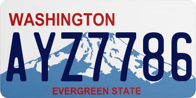 WA license plate AYZ7786