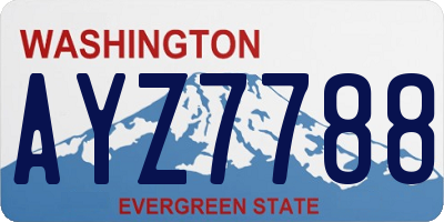 WA license plate AYZ7788