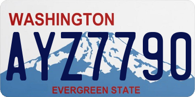 WA license plate AYZ7790