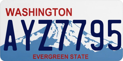 WA license plate AYZ7795