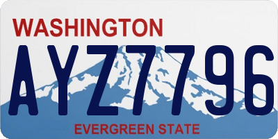 WA license plate AYZ7796