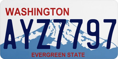 WA license plate AYZ7797