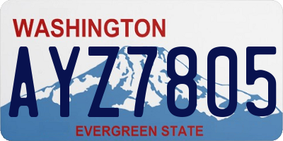 WA license plate AYZ7805