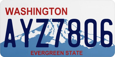 WA license plate AYZ7806