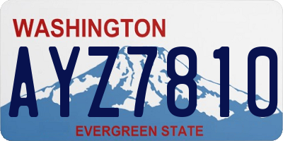 WA license plate AYZ7810