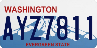 WA license plate AYZ7811