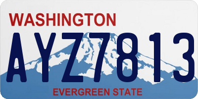 WA license plate AYZ7813