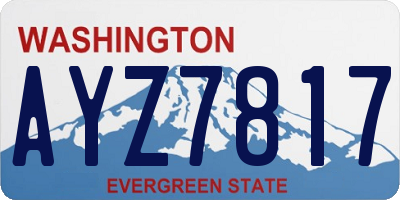 WA license plate AYZ7817