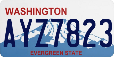 WA license plate AYZ7823