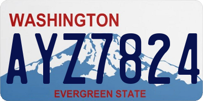 WA license plate AYZ7824
