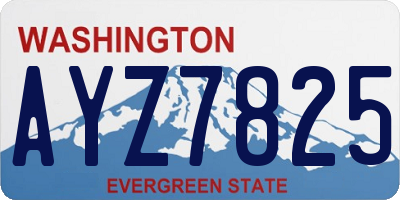 WA license plate AYZ7825