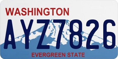 WA license plate AYZ7826