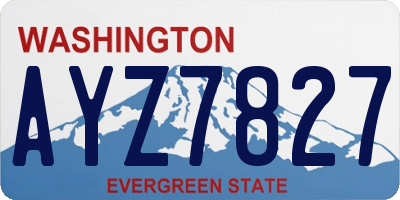 WA license plate AYZ7827