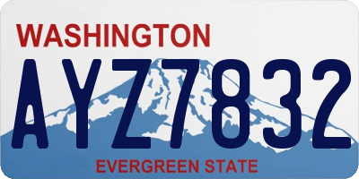 WA license plate AYZ7832