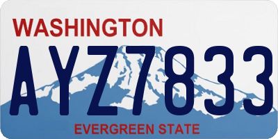 WA license plate AYZ7833