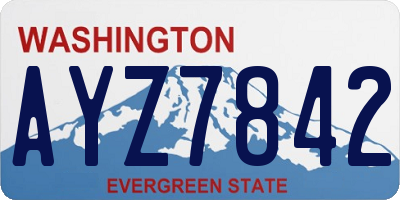 WA license plate AYZ7842