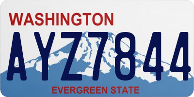 WA license plate AYZ7844