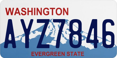 WA license plate AYZ7846