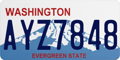 WA license plate AYZ7848