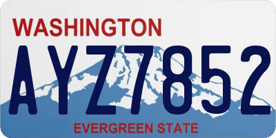 WA license plate AYZ7852