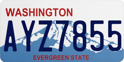 WA license plate AYZ7855