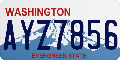 WA license plate AYZ7856