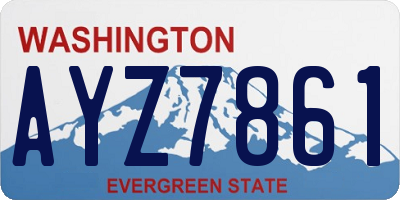 WA license plate AYZ7861