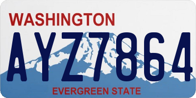 WA license plate AYZ7864