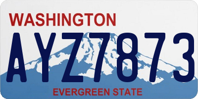 WA license plate AYZ7873