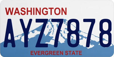 WA license plate AYZ7878