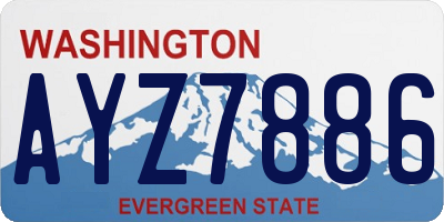 WA license plate AYZ7886