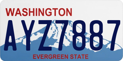 WA license plate AYZ7887