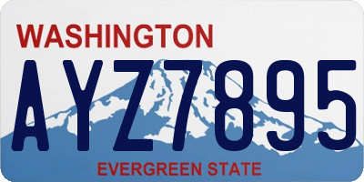 WA license plate AYZ7895