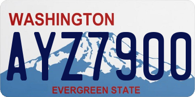 WA license plate AYZ7900