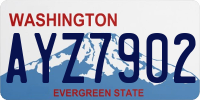 WA license plate AYZ7902