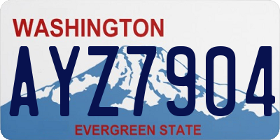 WA license plate AYZ7904