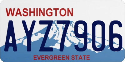 WA license plate AYZ7906