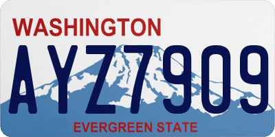 WA license plate AYZ7909