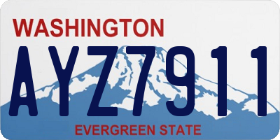 WA license plate AYZ7911