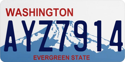 WA license plate AYZ7914