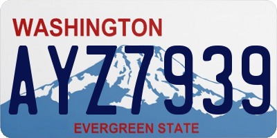 WA license plate AYZ7939