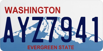 WA license plate AYZ7941