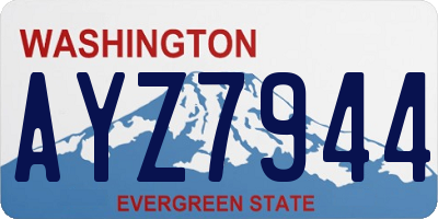 WA license plate AYZ7944