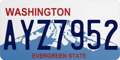 WA license plate AYZ7952