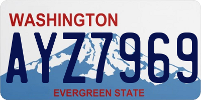 WA license plate AYZ7969