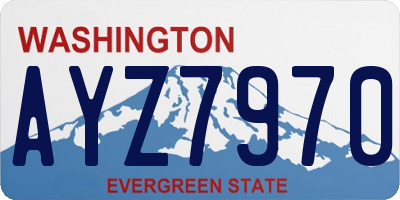 WA license plate AYZ7970