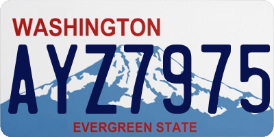 WA license plate AYZ7975