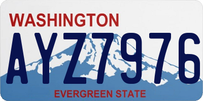 WA license plate AYZ7976